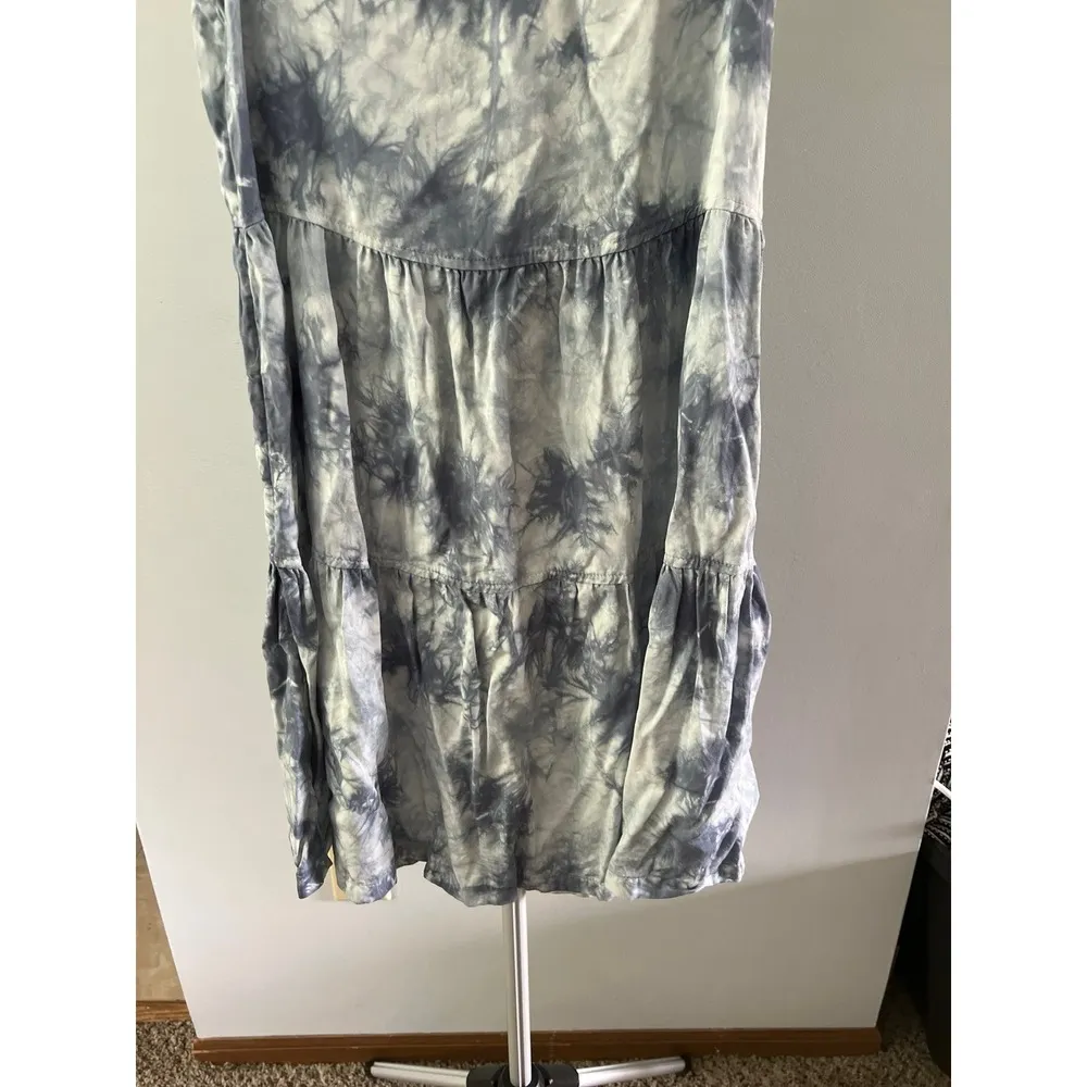 C & C California Women's Tie Dye Lyocell V Neck Pullover A line dress size small - Image 3