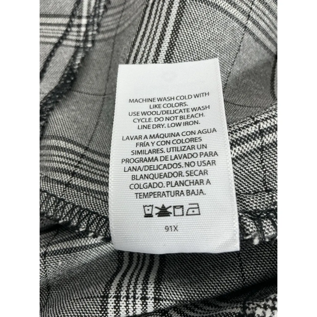 Womans Time & Tru Pullon Casual Stretch Pants XXL 20 Black White Plaid - Image 5