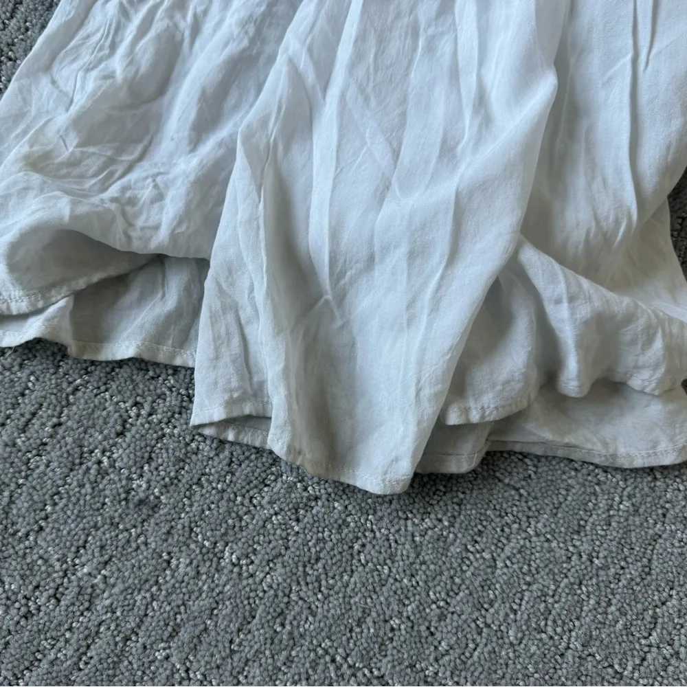 Woodleigh Geneva White Maxi Dress with a Blue & Green Bust Detailing Size XS - Image 8