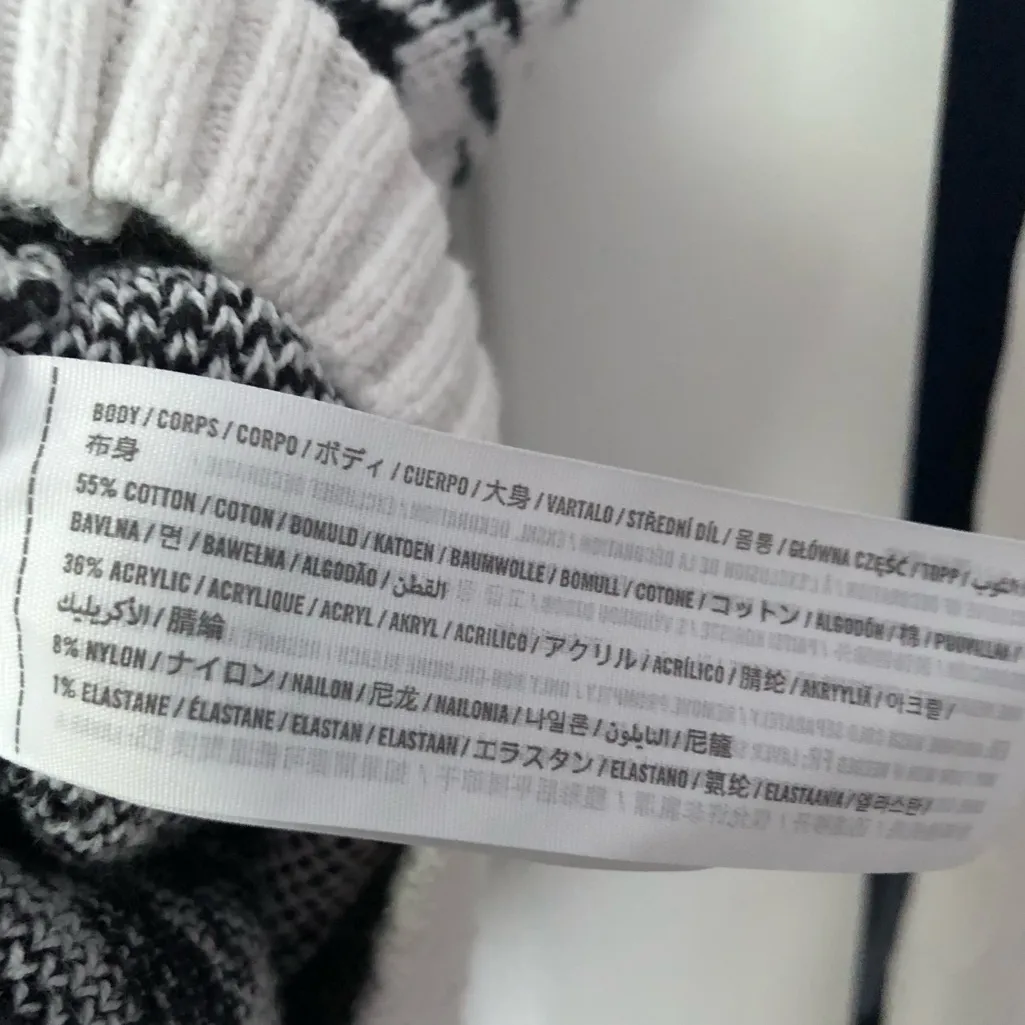 Hollister Black and White Houndstooth Sweater Vest cotton blend women size XS - Image 5