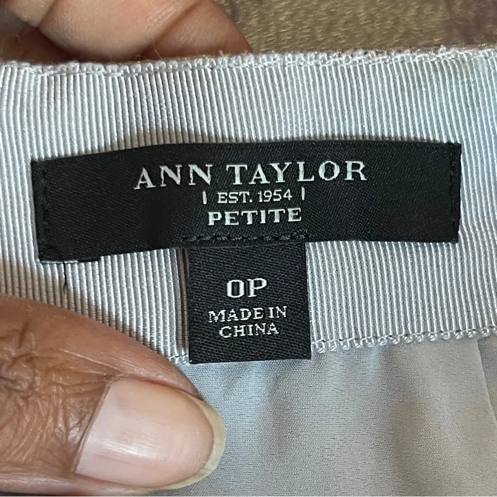 ANN TAYLOR | Metallic Silver Mini Skirt Sz 0P - Image 4
