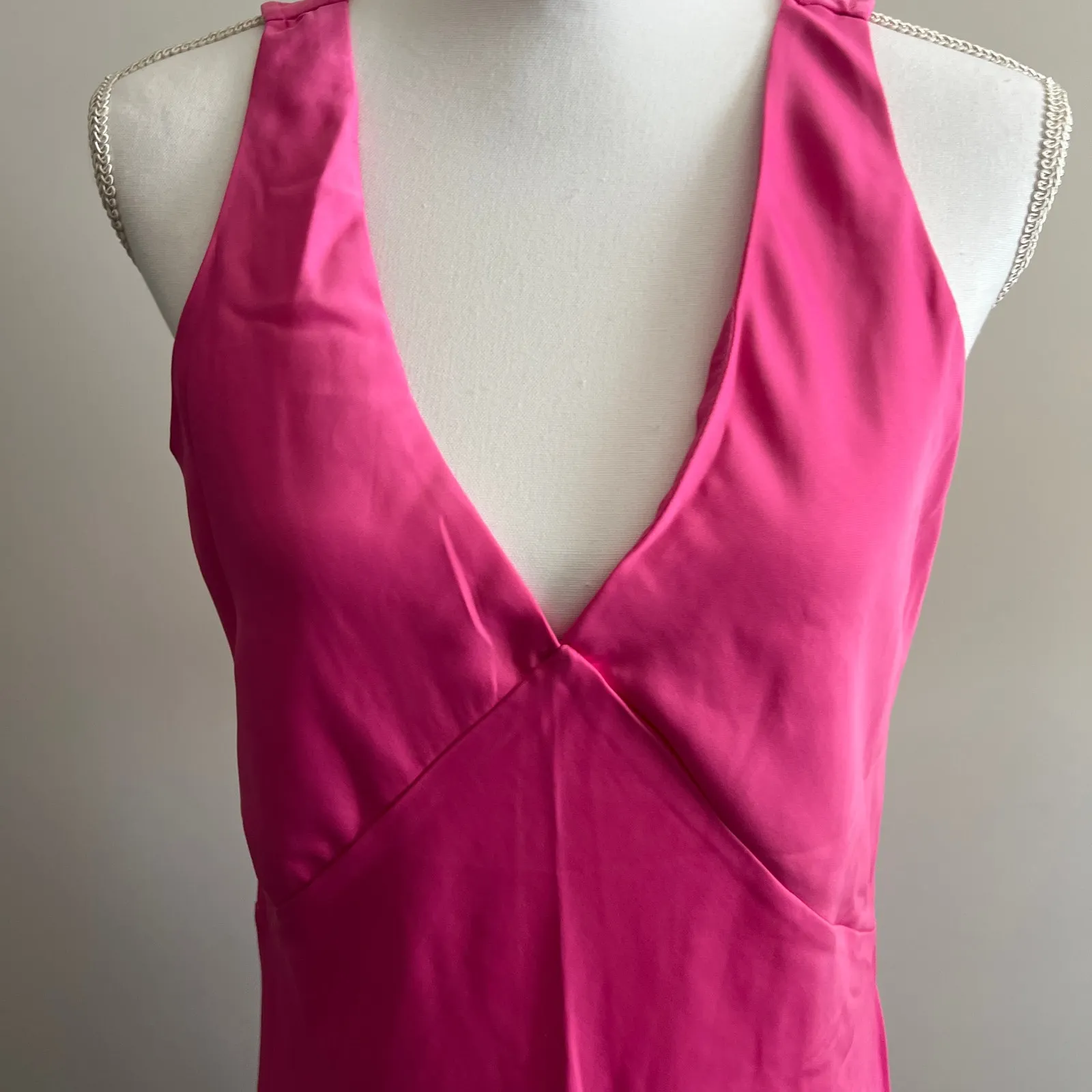 A New Day Women's Pink V-Neck Slip Dress - Size Medium - NWT - Image 3