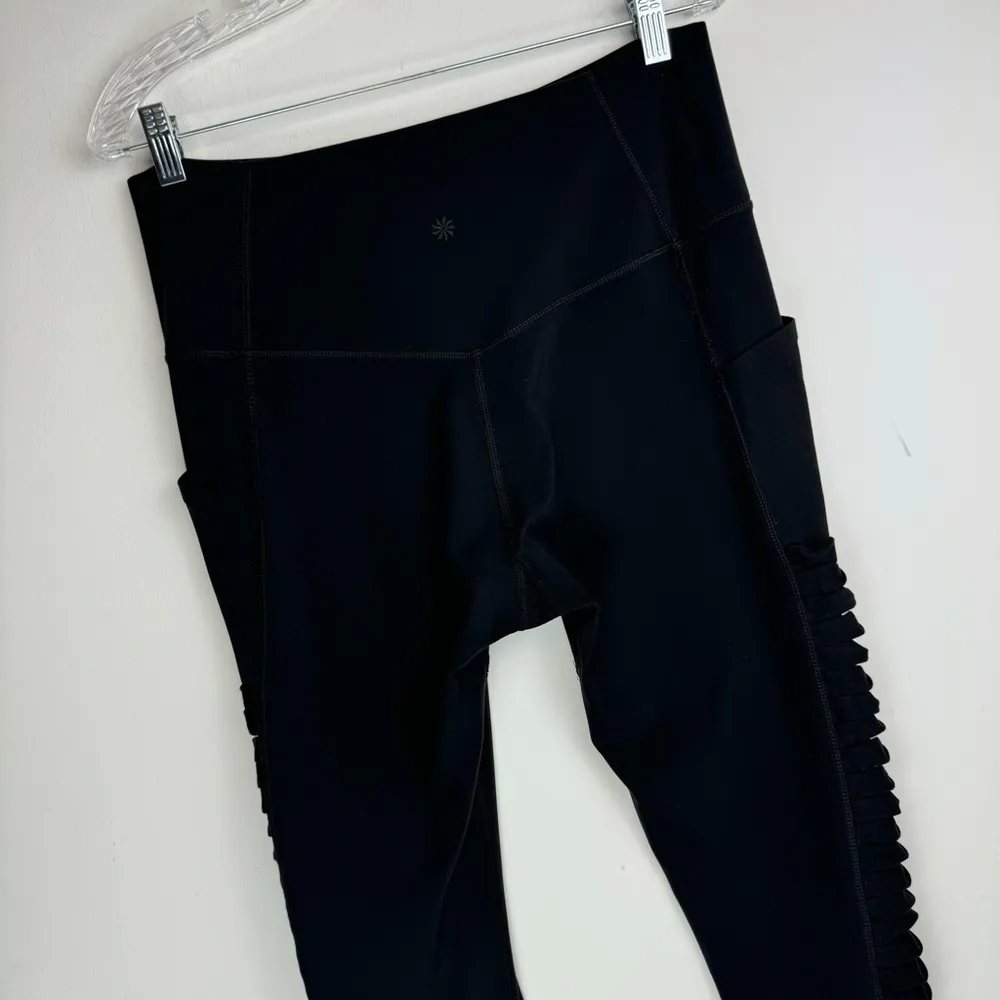 Athleta Salutation Stash Pocket ll Twist 7/8 Tights Leggings Sz Large Tall Black - Image 10