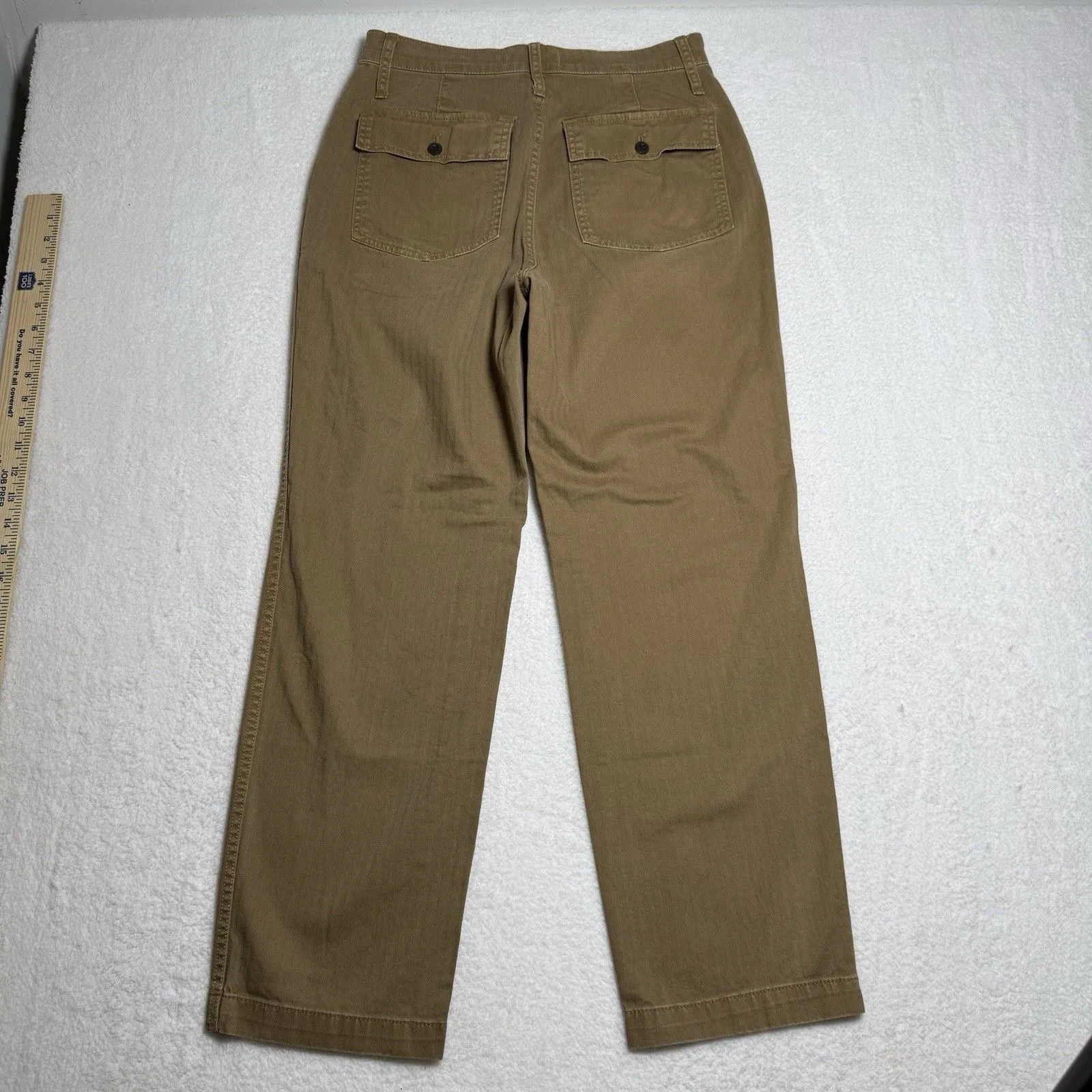 Madewell Womens Perfect Vintage Straight Workwear Pants Size 27 Brown Boho - Image 5