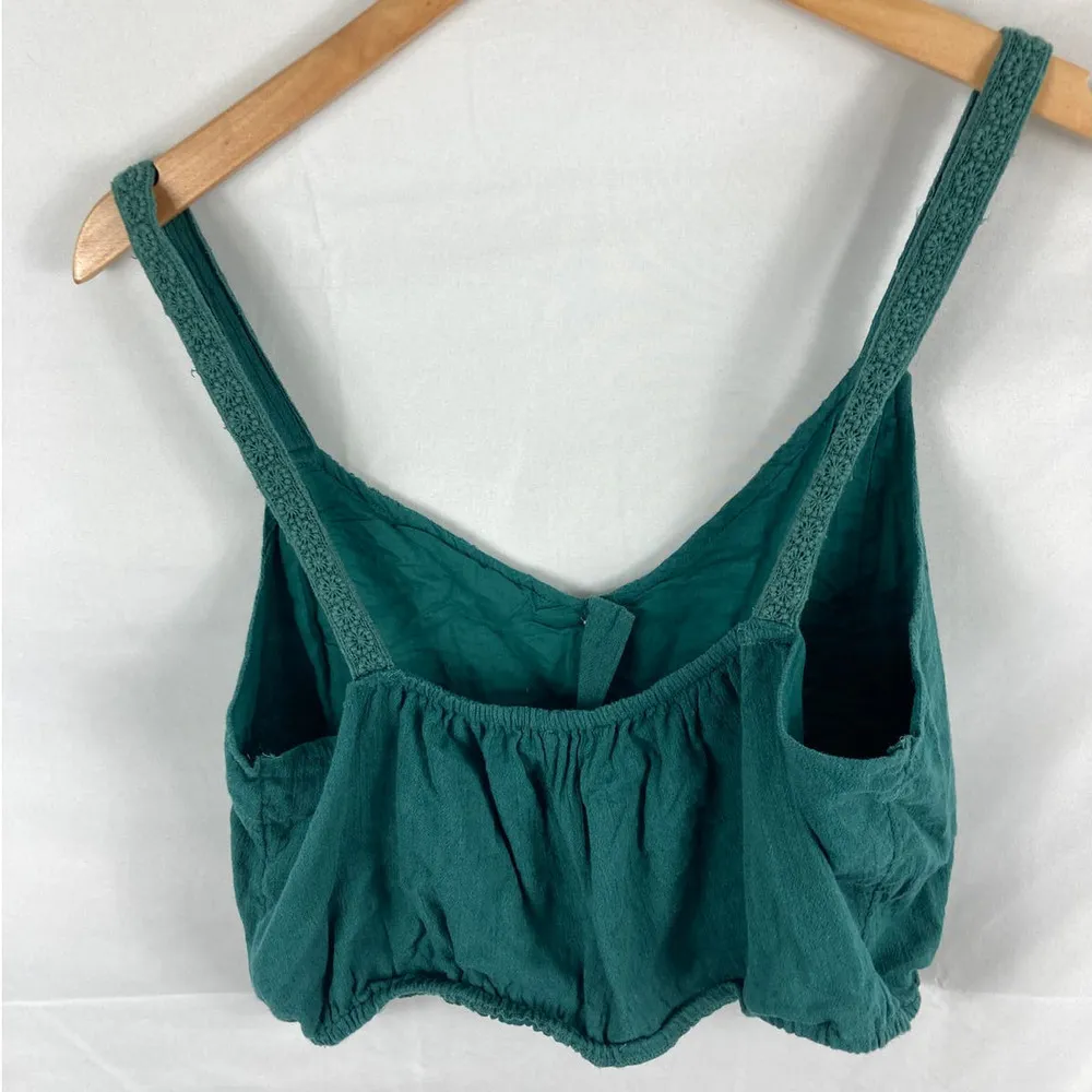 American Eagle Cropped Button Front Top Size Medium - Image 5