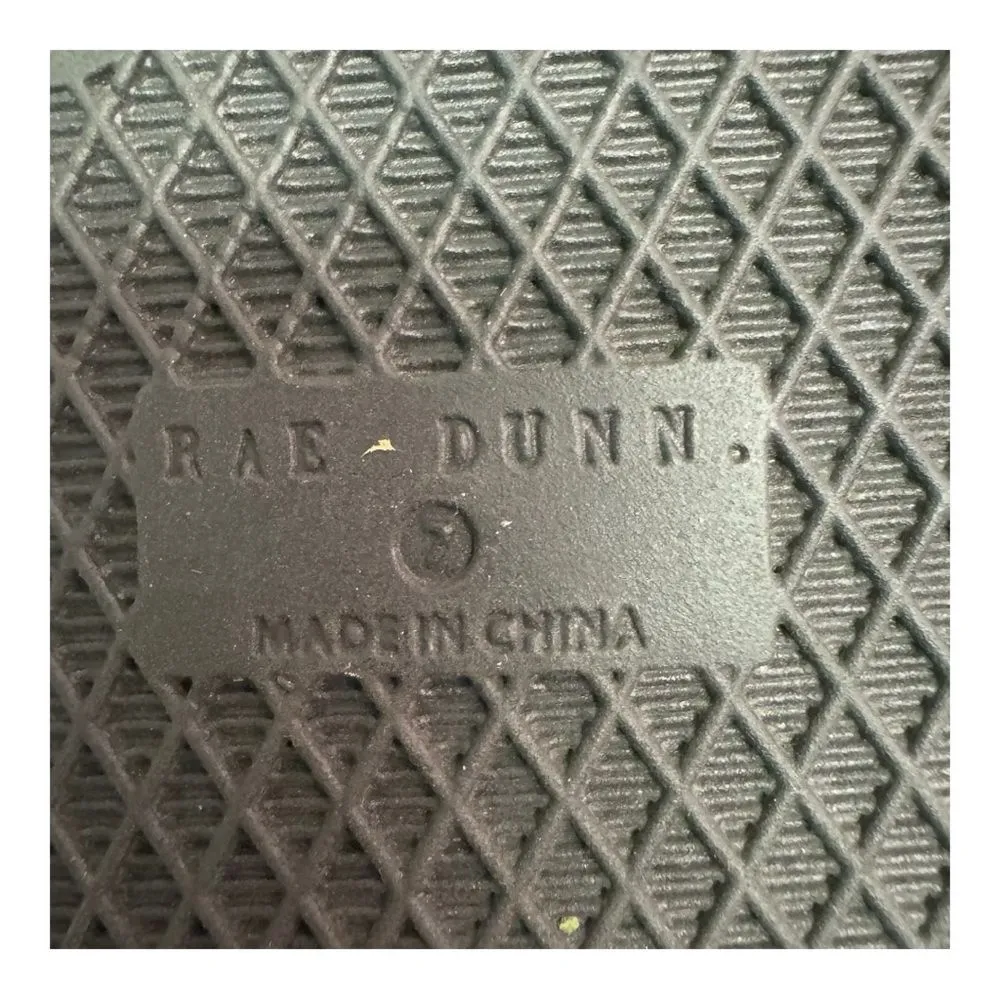 Rae‎ Dunn Good Vibes Black Slide Sandals Casual Summer Pool Beach Slides - Image 10