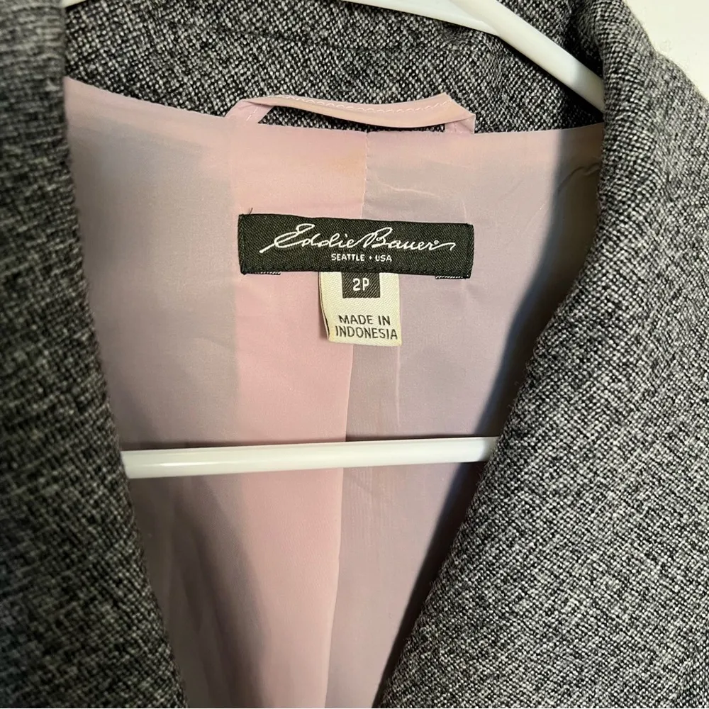 Vintage Eddie Bauer Blazer Charcoal Gray - Image 7
