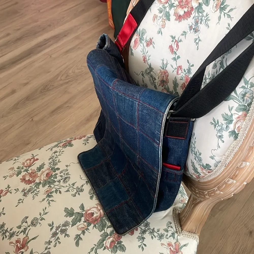 Vintage 90’s Denim thick cotton Crossbody Bag by Charter Club - Image 11