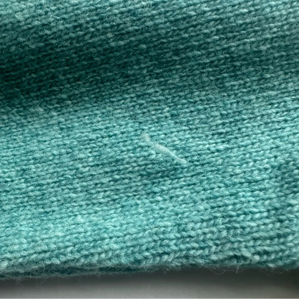 Holebrook Sweden Women’s Split Back Wool Sweater Aqua Size S Blue - Image 10