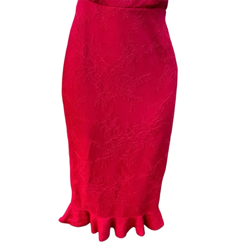 Michael Costello X Revolve Ericka straplesss dress Red Size XS - Image 7
