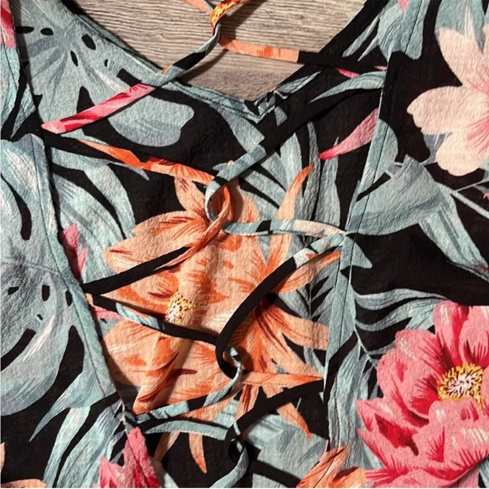 New Kona Sol Multicolor Floral Swim Cover Up Size Medium - Image 4