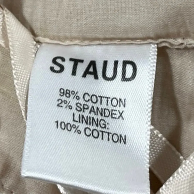 STAUD Beige Tan Halter Tie Cami Camisole V Neck Sleeveless Crop Tank Top Size 0 - Image 7