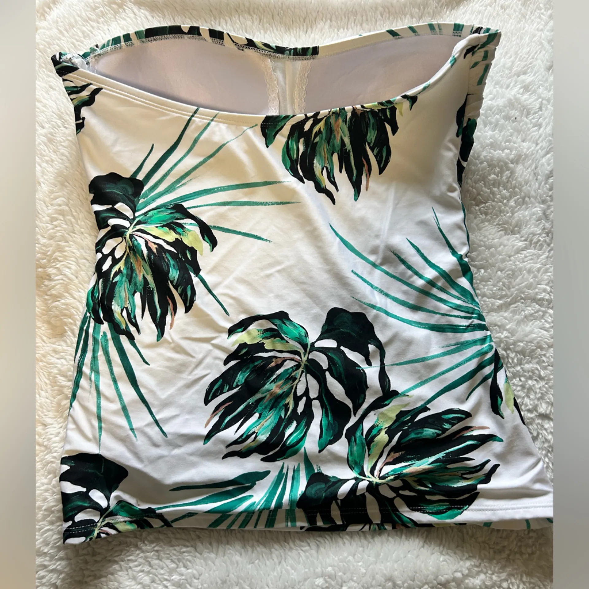 Sonnet Shores Tankini Top Size 12 Green - Image 2