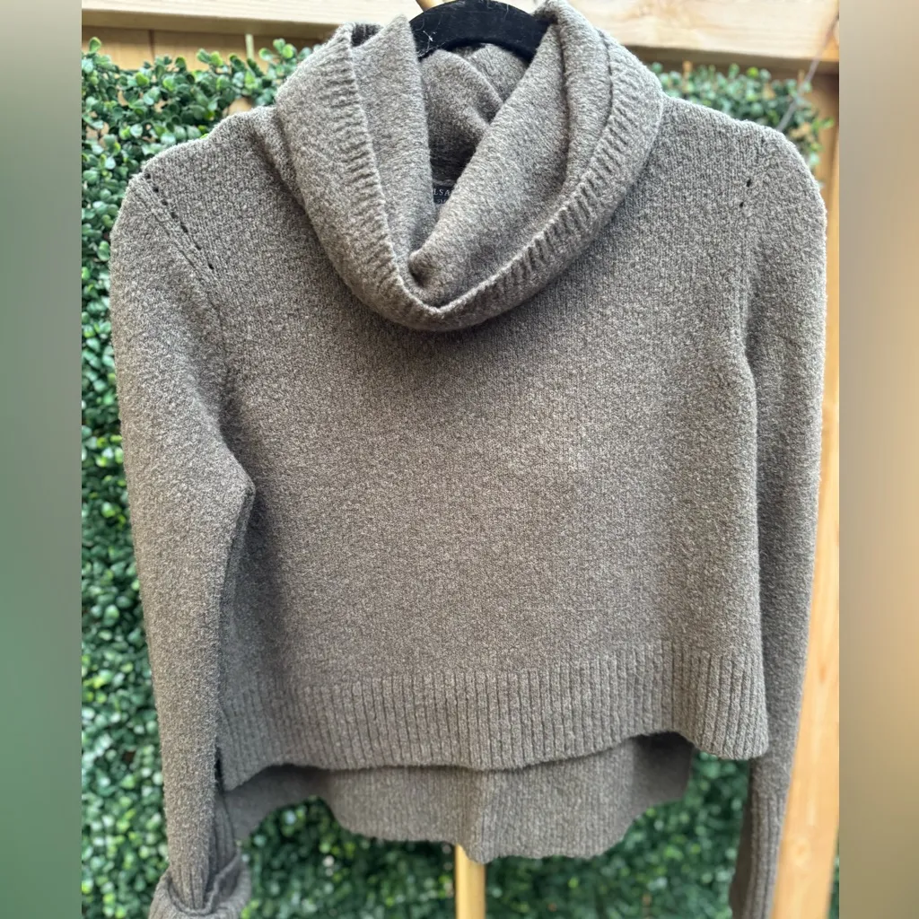 Allsaints Tierny roll neck turtleneck pullover sweater top wool yak size small - Image 6
