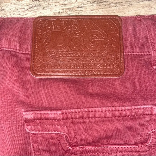 Vintage Dolce & Gabbana Straight Leg Pants
Size 32 Deep Red / Merlot - Image 4