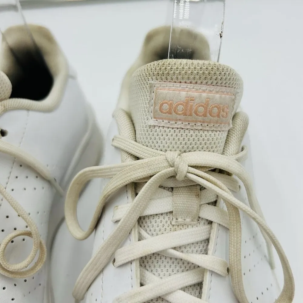 Adidas Advantage Cloudfoam Women’s Size 8.5 White Athletic Sneakers Shoes - Image 8