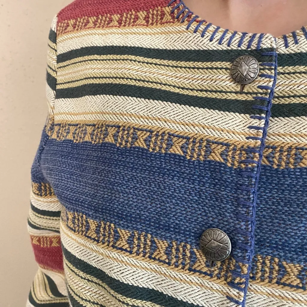 Vintage Roughrider Woven Stripe Jacket - Image 3