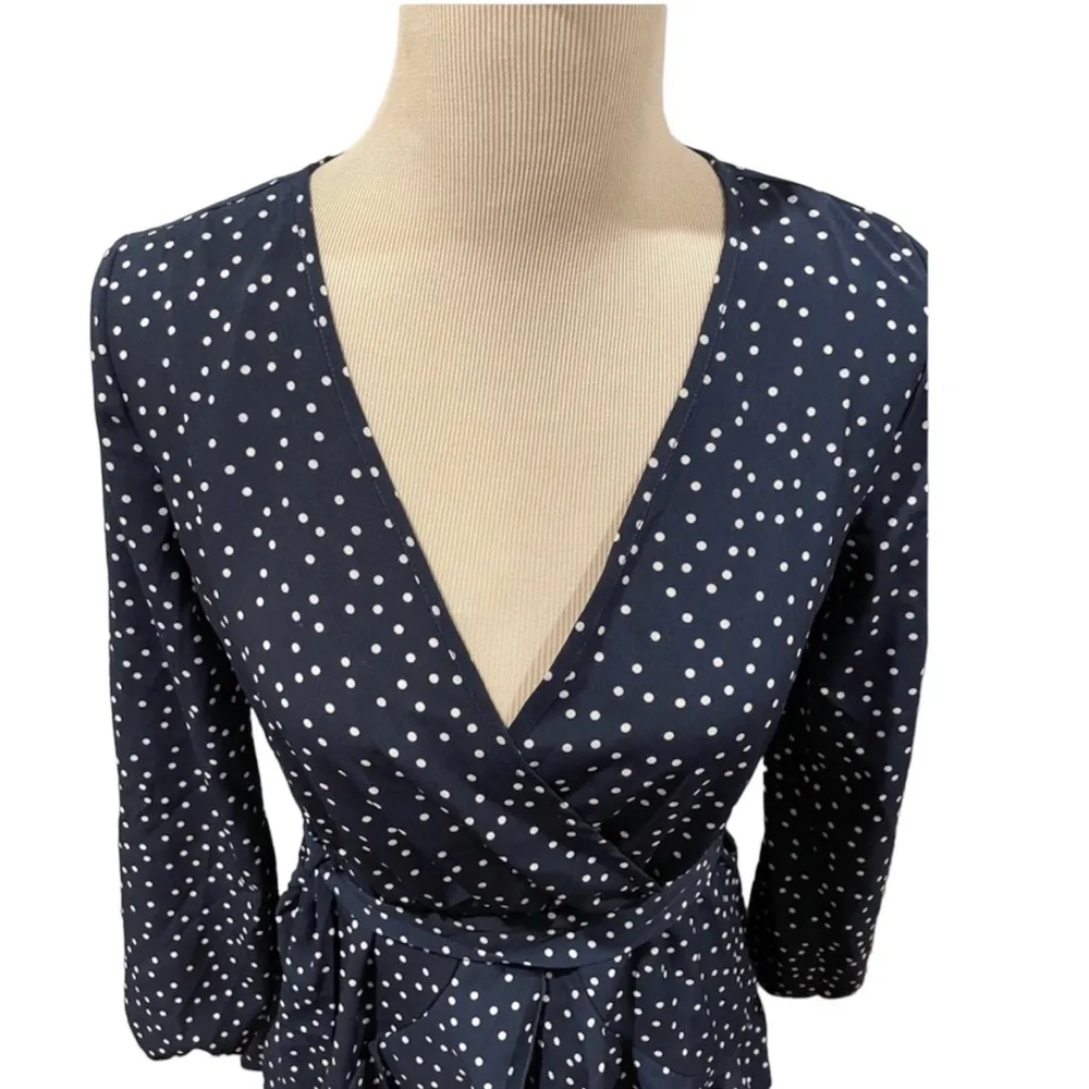 U Guest Ruffled V Front Polka Dot Mini - Image 3