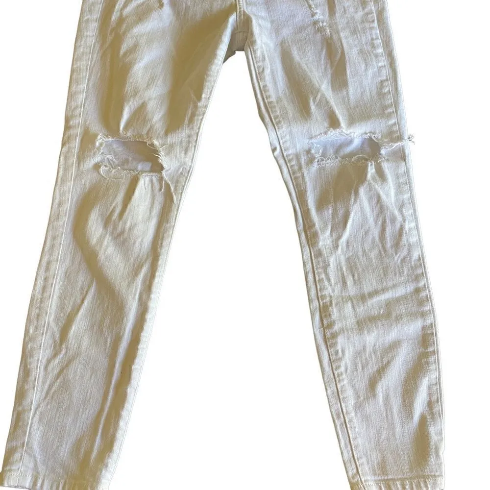 Current/Elliot White The super High waist stiletto salty Destroy size 28 - Image 5