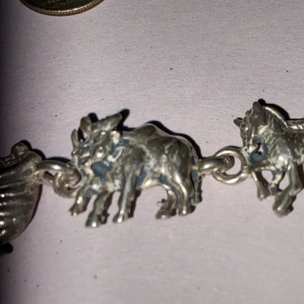 Sterling silver Mexico Noah’s Ark bracelet stamped.Approx 7” weighs 28.68 grams - Image 9