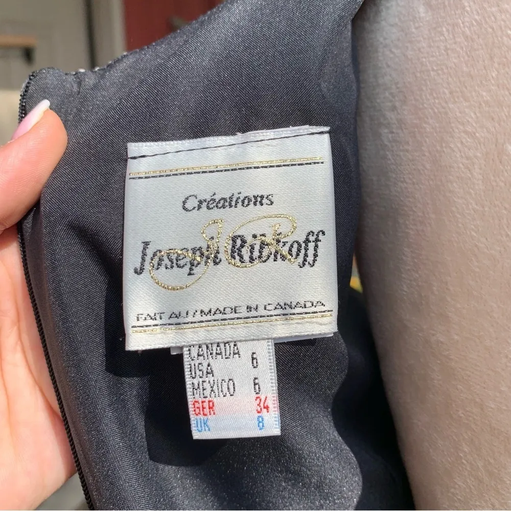 90s Vintage Joseph Ribkoff Snakeskin Print Sheath Dress Sz 6 Indie Sleeze Grunge - Image 7