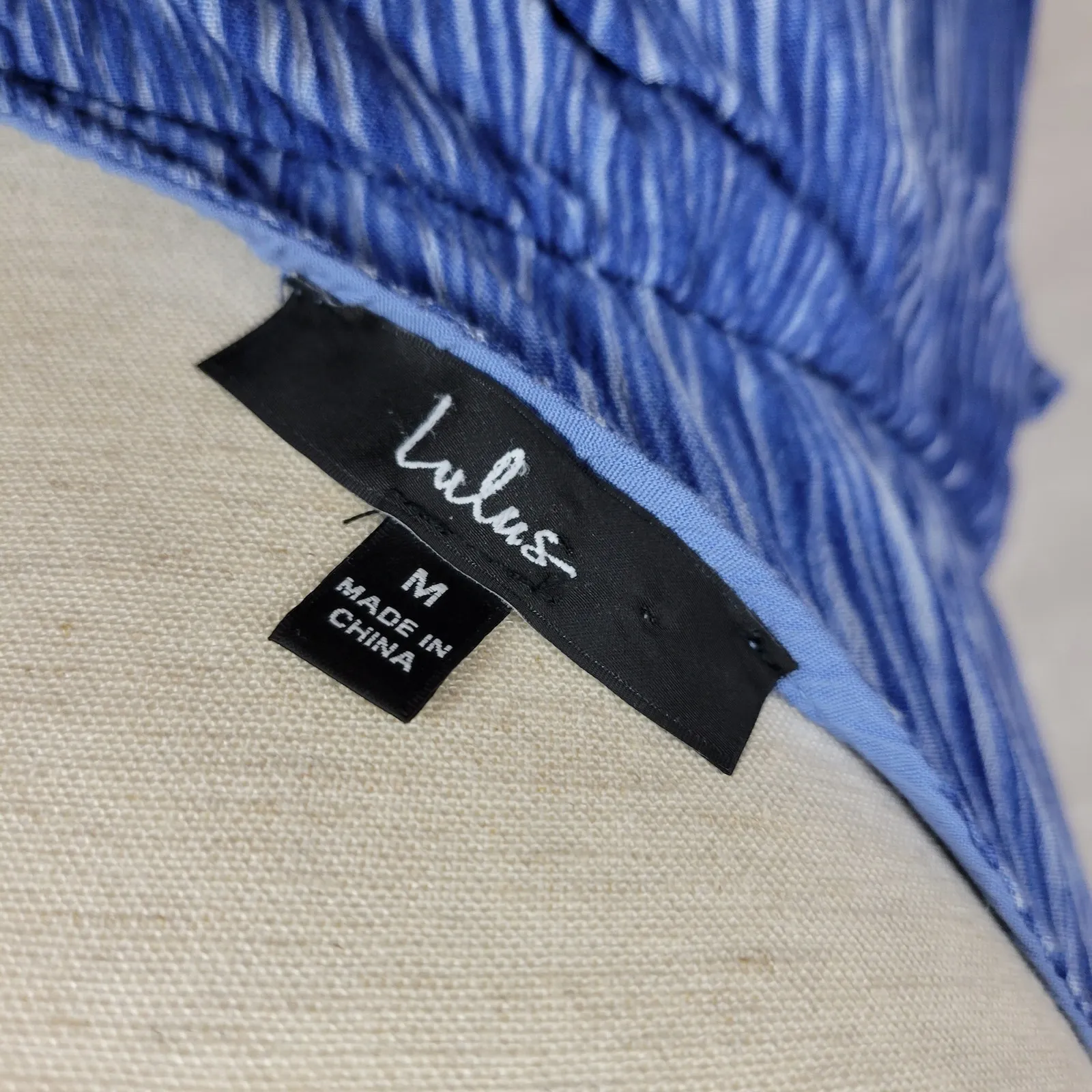 Lulus Womens‎ Downright Darling Dress Medium Blue Halter Open Back Mini Rodeo - Image 5