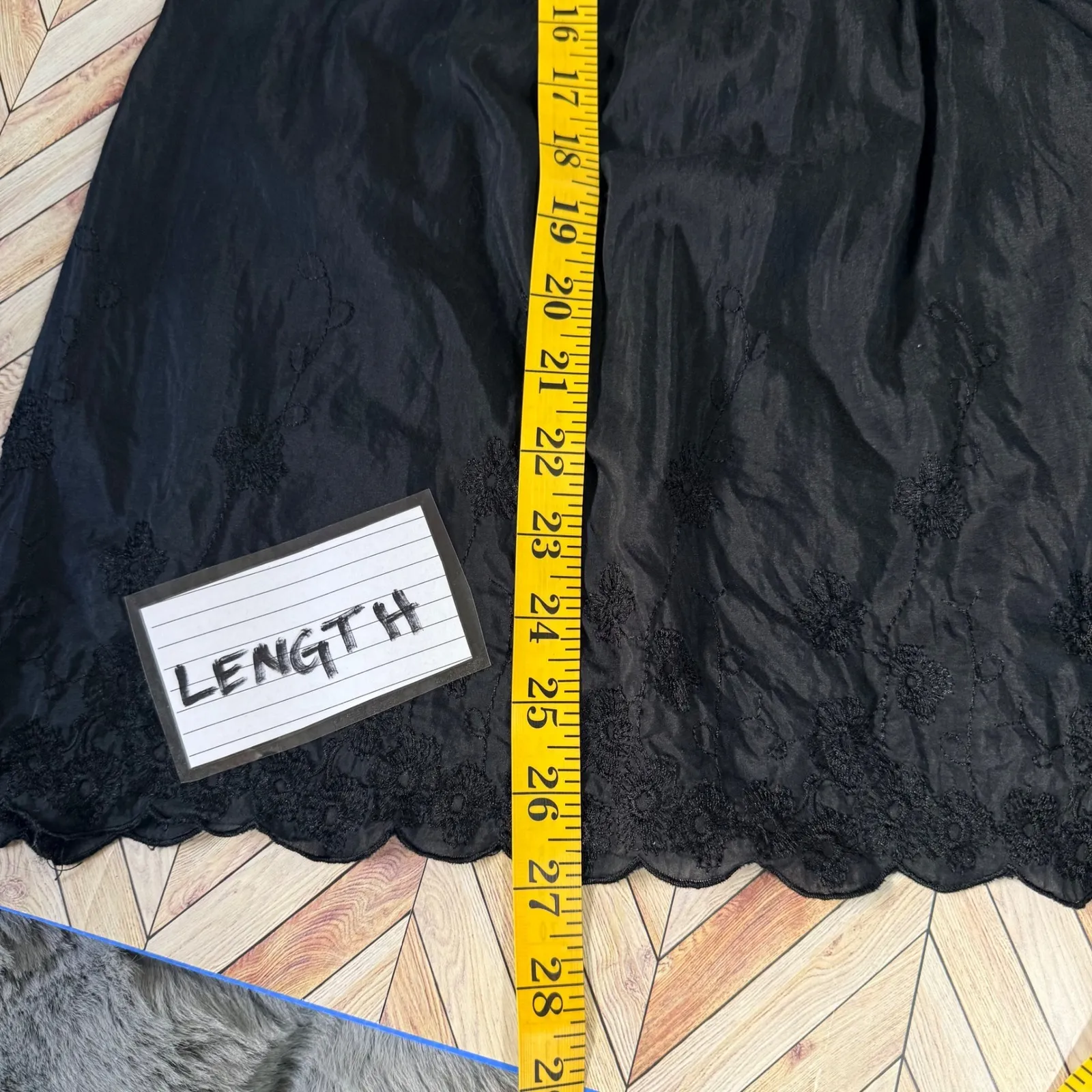 Naked Zebra Black Lace Trim Babydoll Sleeveless Tank M Goth Chiffon Silk Cotton - Image 11