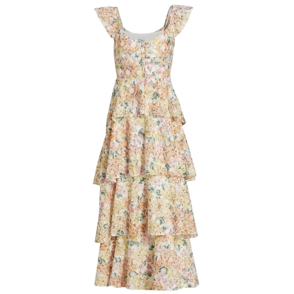 EN SAISON Presley Floral Midi Dress, Size Large, New with Tag MSRP $188 Pink - Image 11