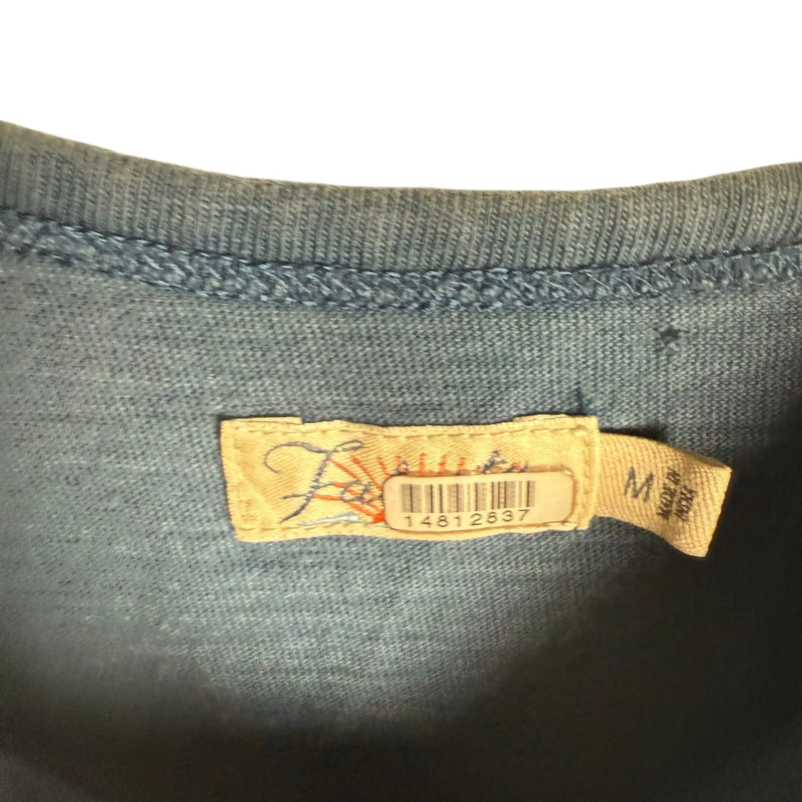 Faherty Terra Blue Drawstring Waist Sleeveless Scoop Neck Straight Jumpsuit M - Image 10