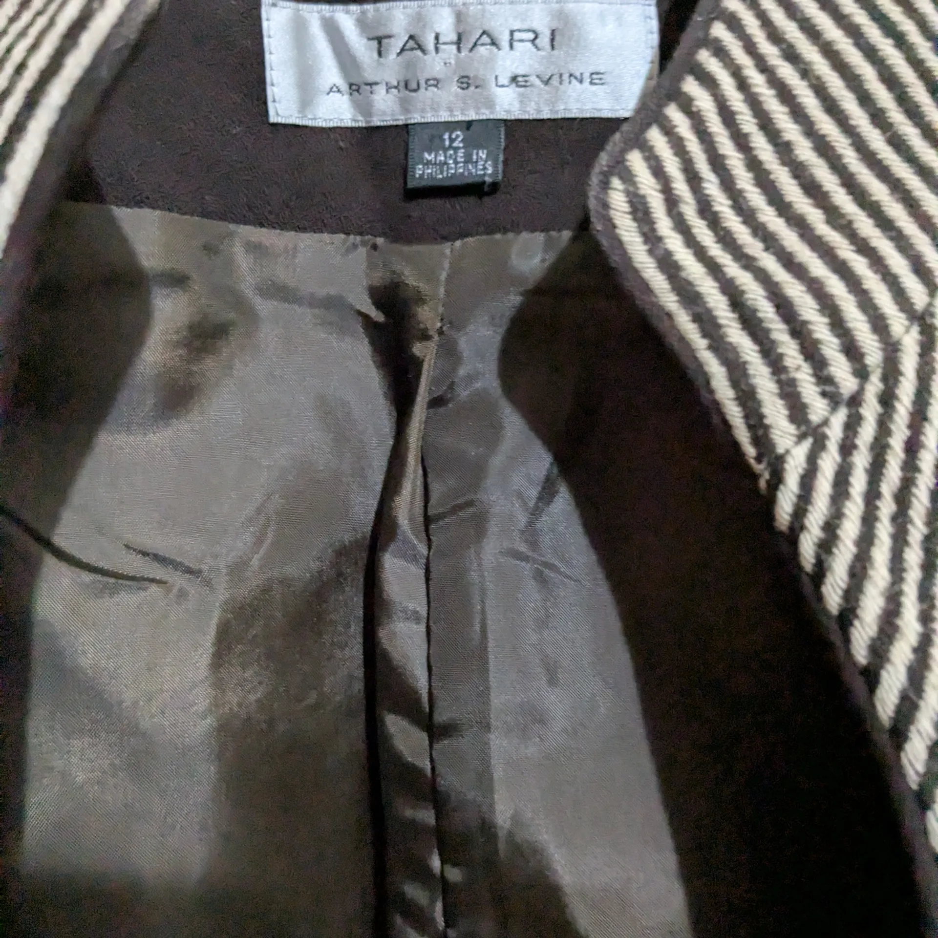 Tahari Wool Striped Blazer - Image 5