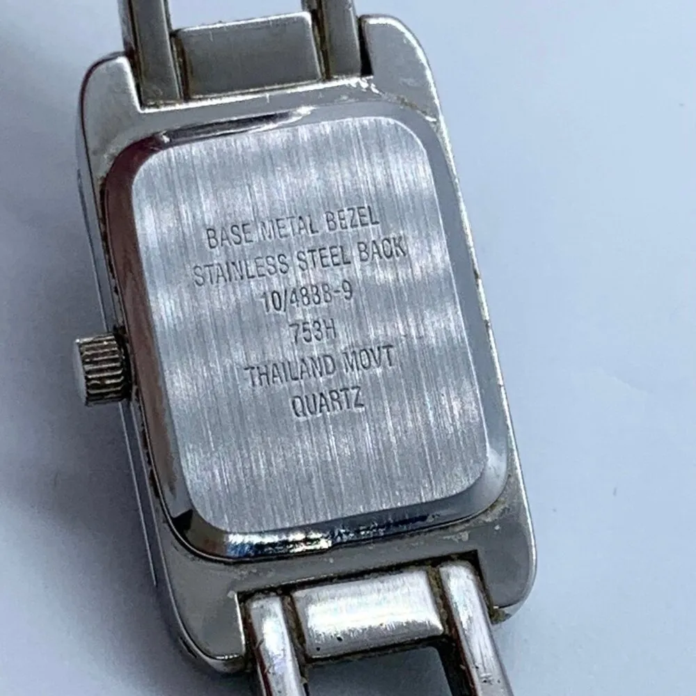 Anne Klein 15mm ladies silver tone black dial analog watch 6.5”-7” w/battery - Image 6