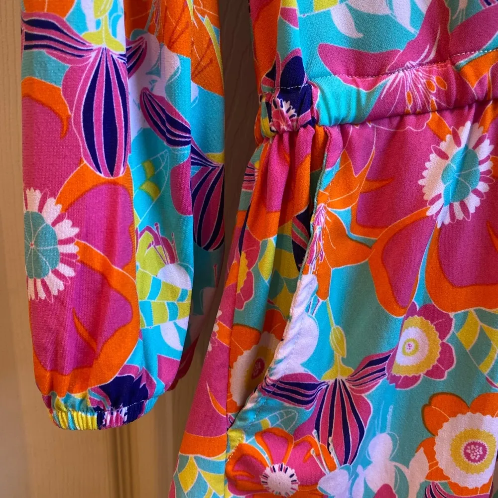 Macbeth Collection  Retro Floral Print Romper - Image 4