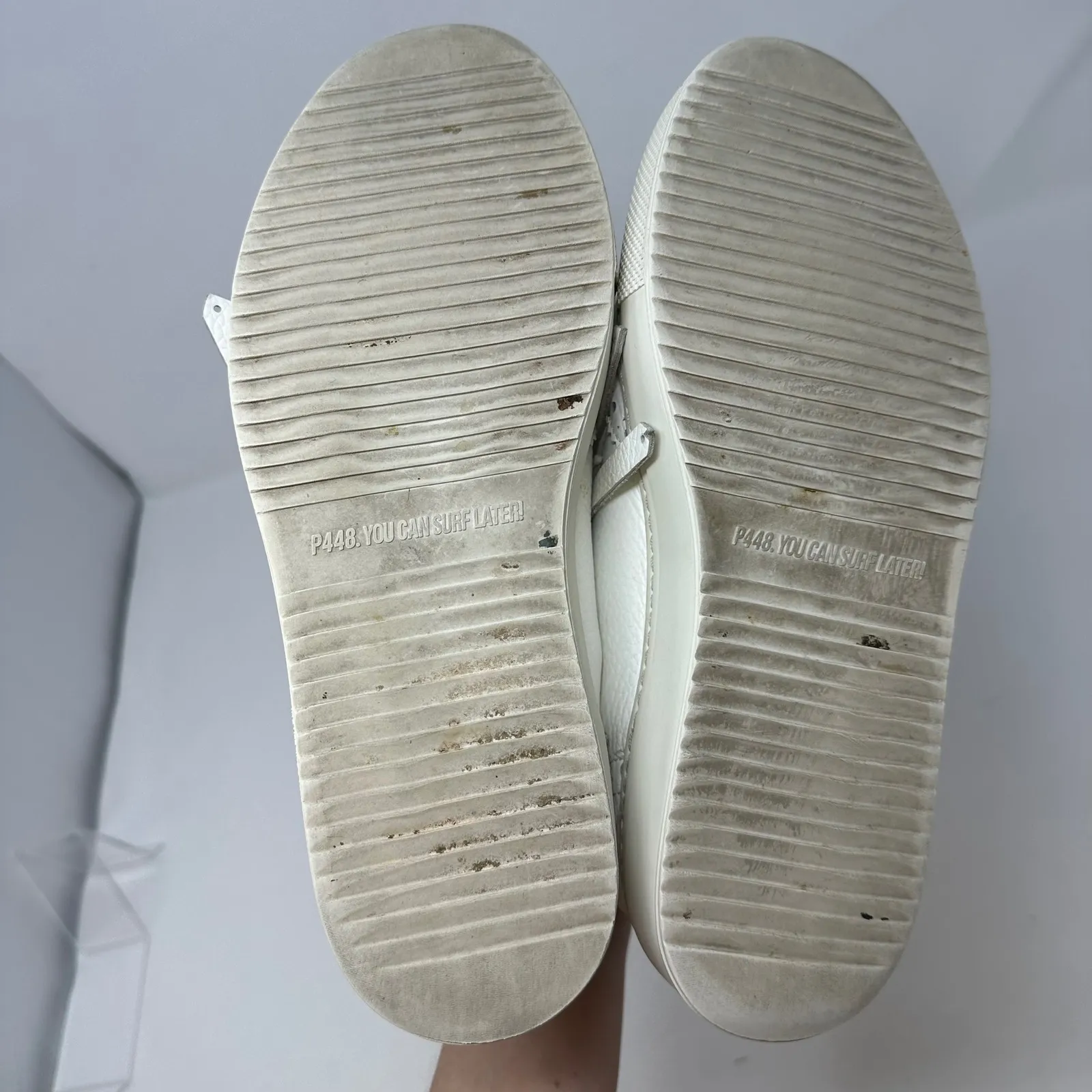 P448 Sohoer Lace Up Kiltie Fringe Leather Low Top Sneaker White 39 - Image 10