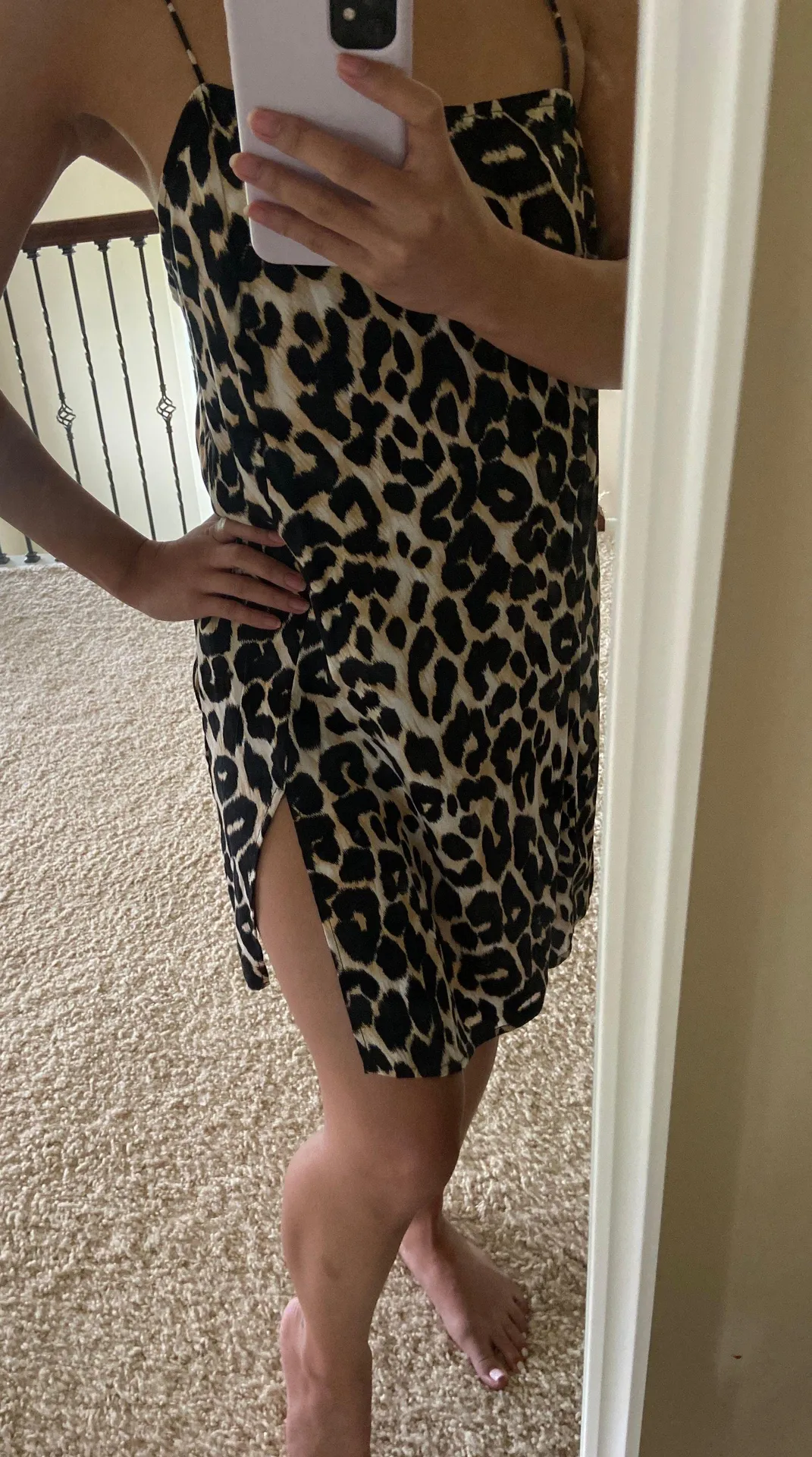 Datista Slip Dress In Oversized Jaguar - Image 4