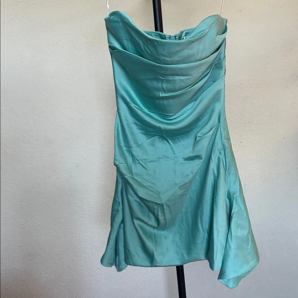 HOUSE OF CB 'Jasmine' Jade Draped Strapless Corset Dress NWOT size XS - Image 3