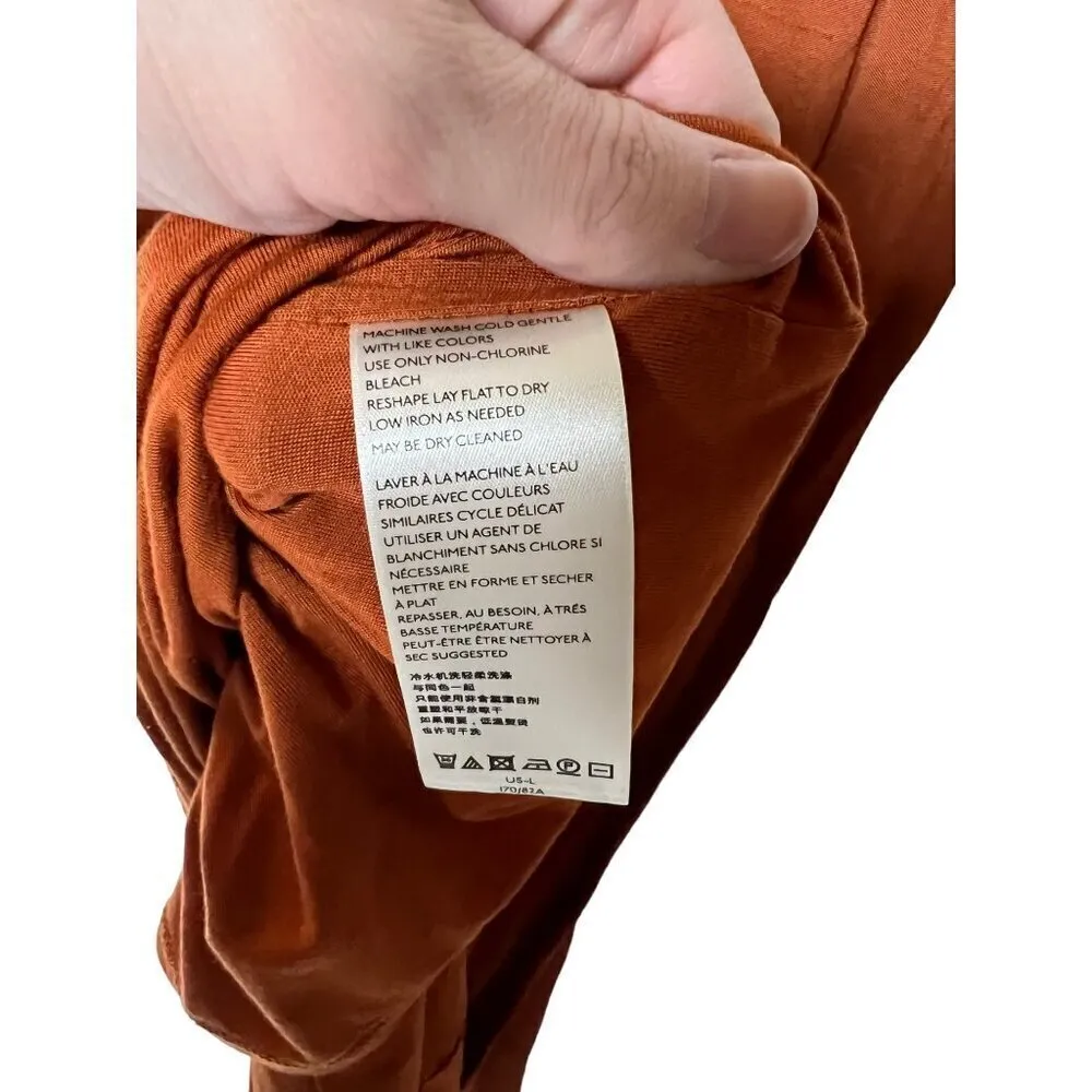 Maeve by Anthropologie burnt orange‎ wrap skirt large - Image 8