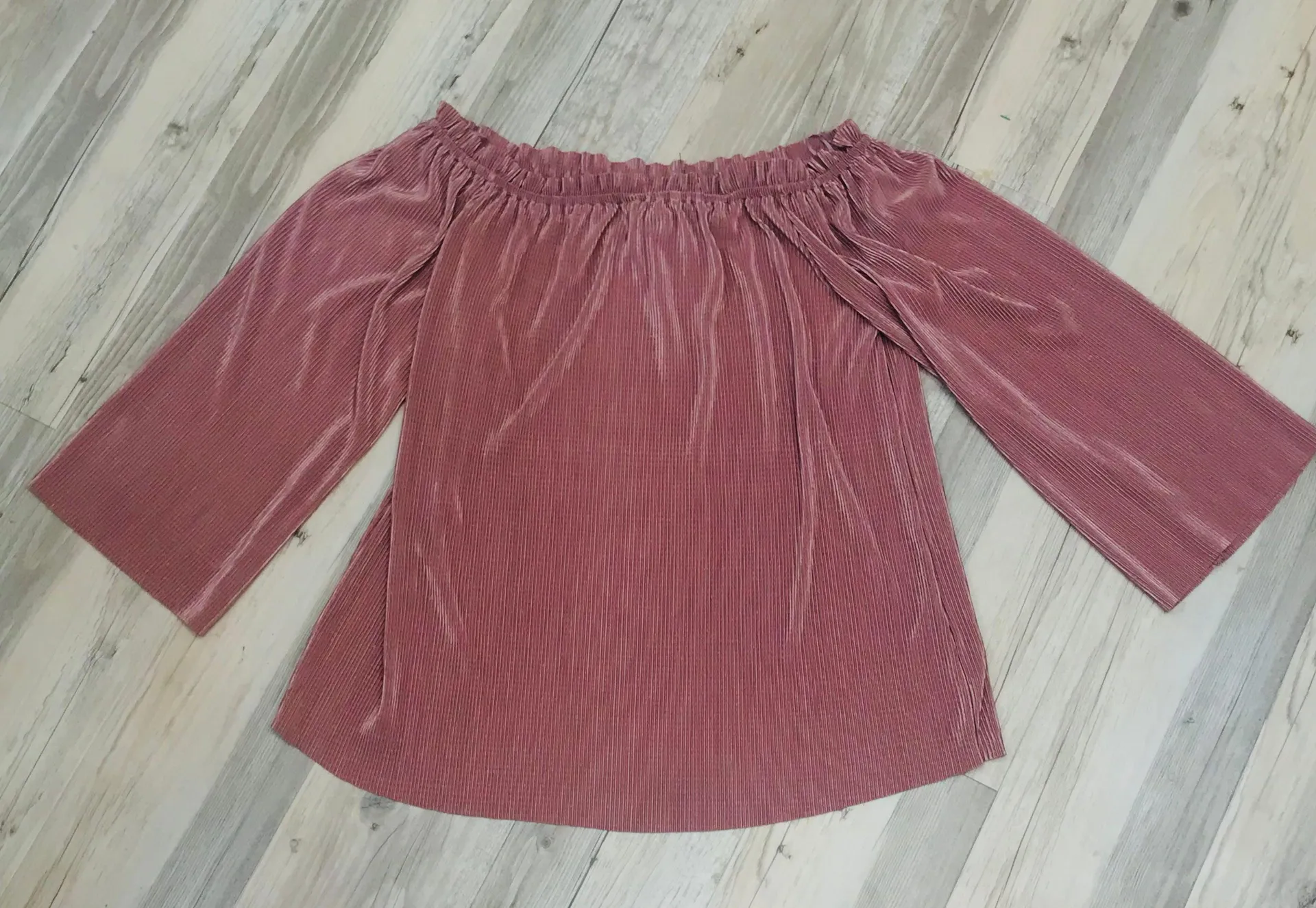 Boutique Off Shoulder Top Blush Pink Sm - Image 7