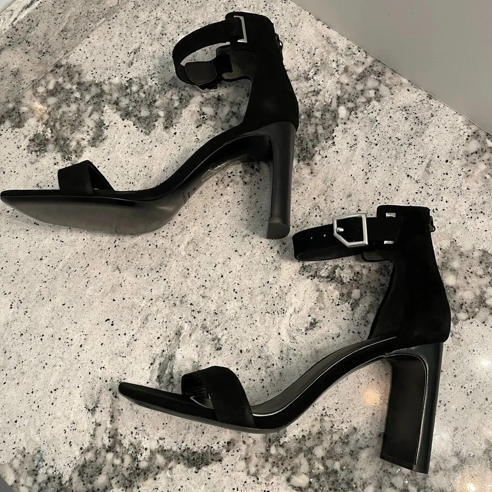 Rag & Bone Ellis Sandal High Heel Black Suede Size 39 9 NEW - Image 5