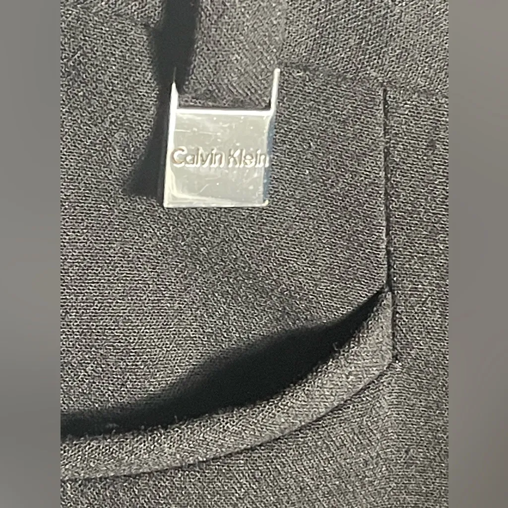 Calvin Klein Black Dress Pants Size 6 Mid Rise Straight Leg Trousers - Image 2
