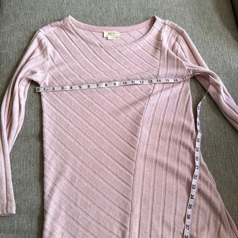 Athhropologie pink long sleeve tunic pullover by Maeve size xs - Image 8