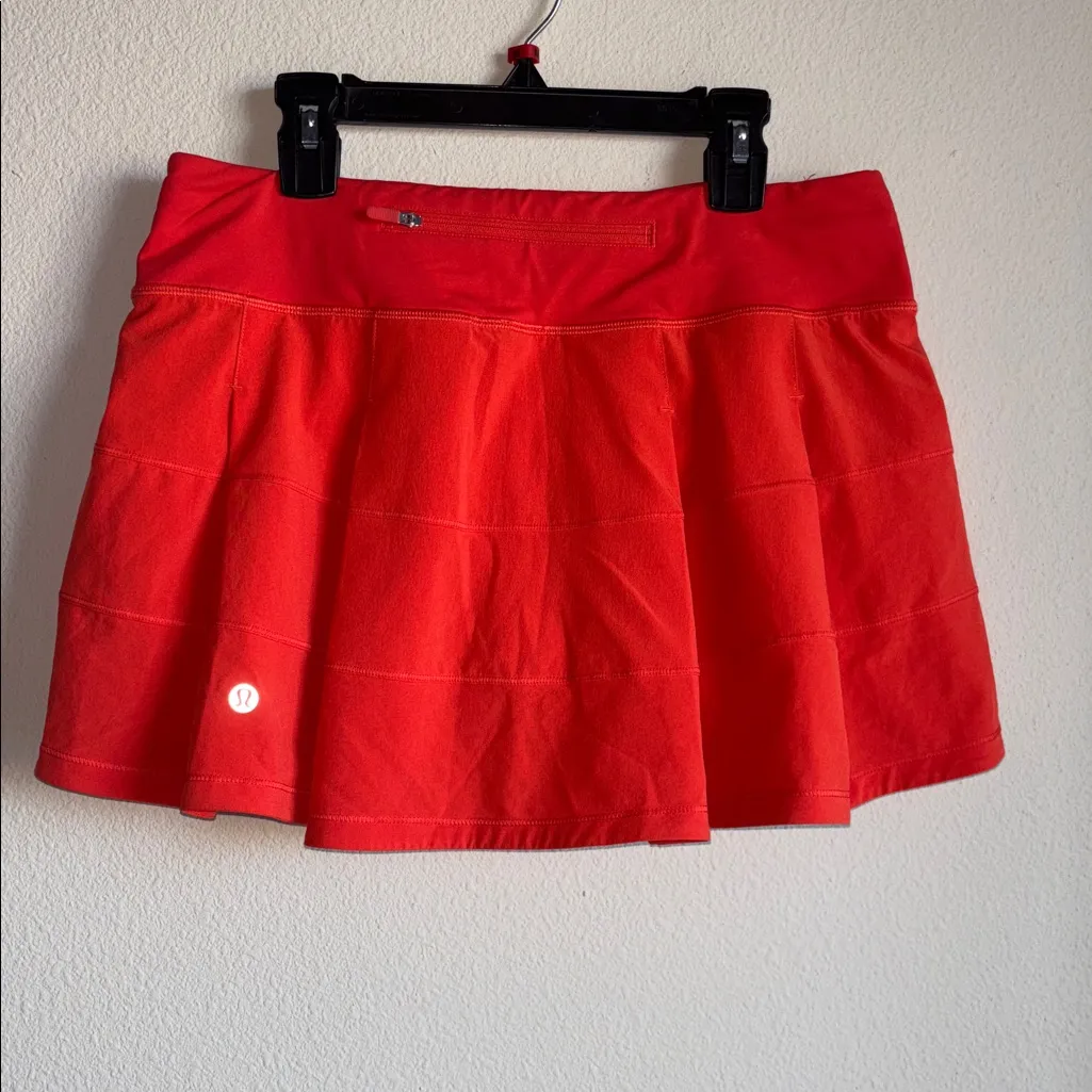 Lululemon  Pace Revival Orange Skirt‎ Size 6 - Image 2
