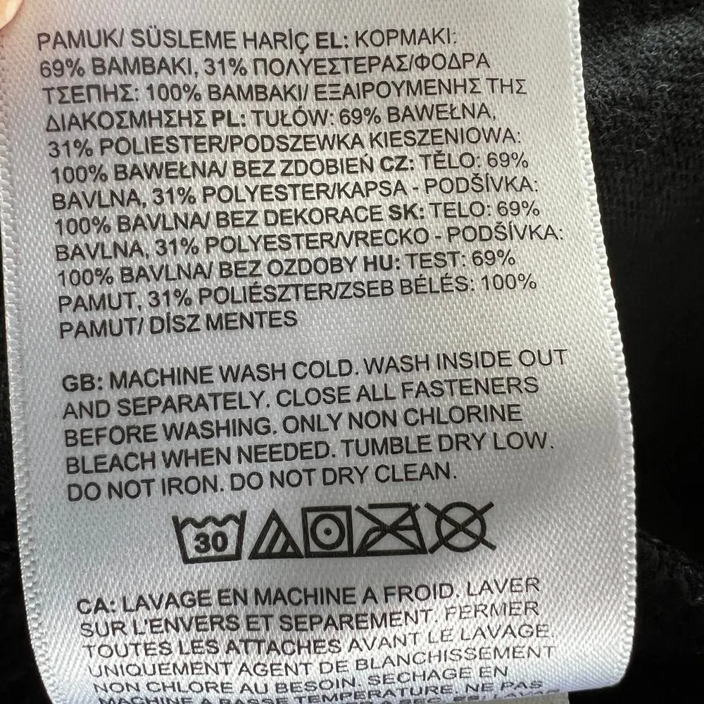 Jersey Shorts Sz XL Black Elastic Waist Pull Up Pockets Logo - Image 6