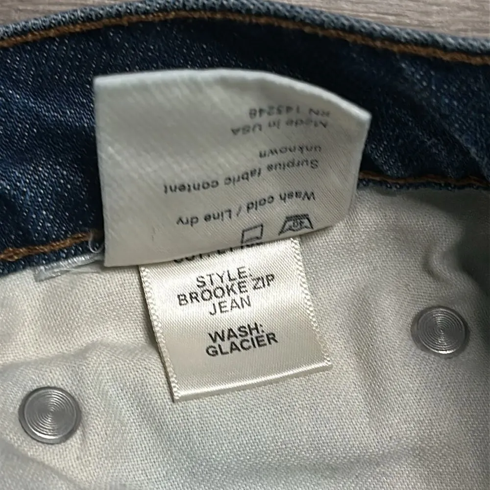 Reformation Brooke Zip High Rise Straight Blue Glacier Jeans‎ Size 27 - Image 14