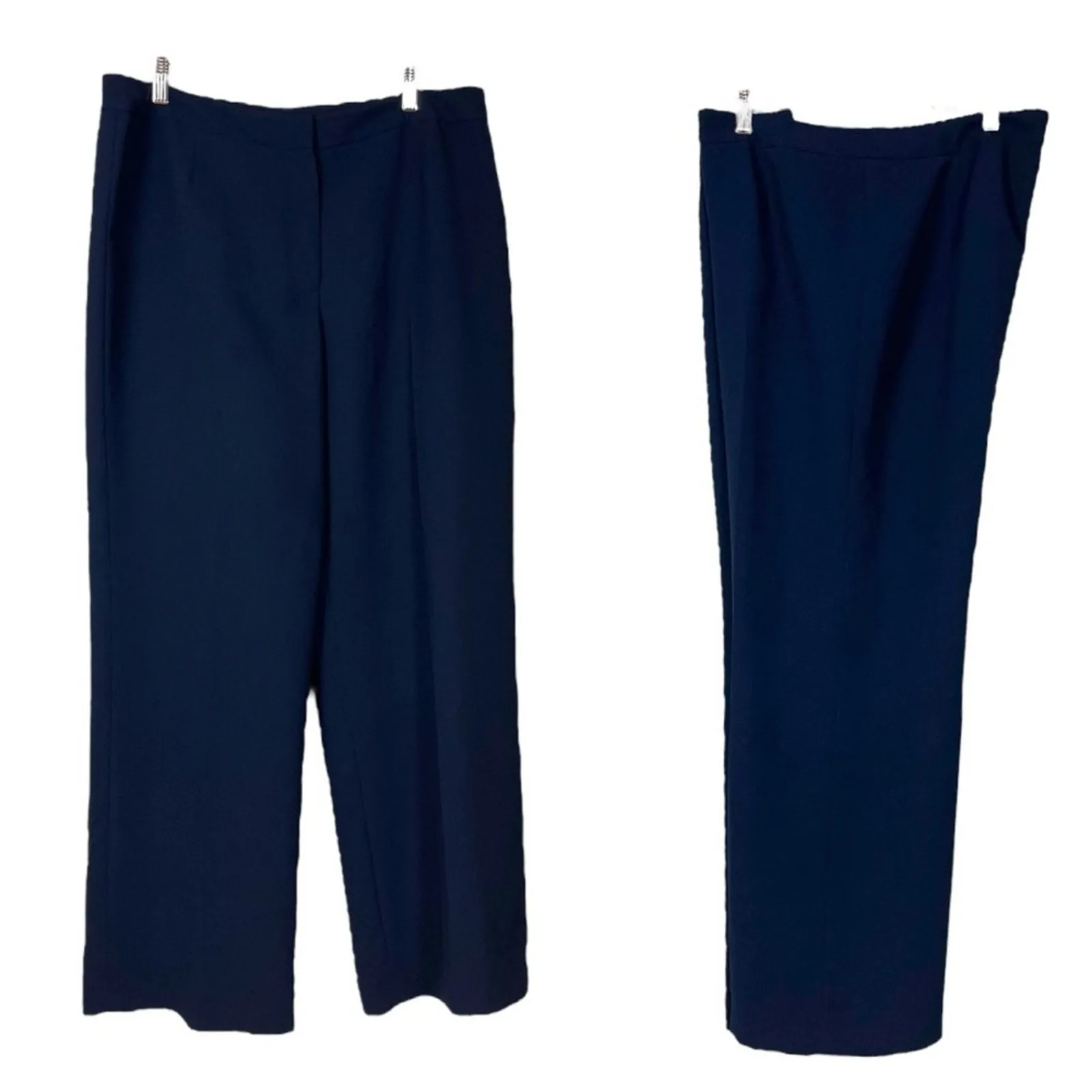 Evan Picone Suit Pants Trousers Black Straight Leg High Rise Women’s Size 14 - Image 8