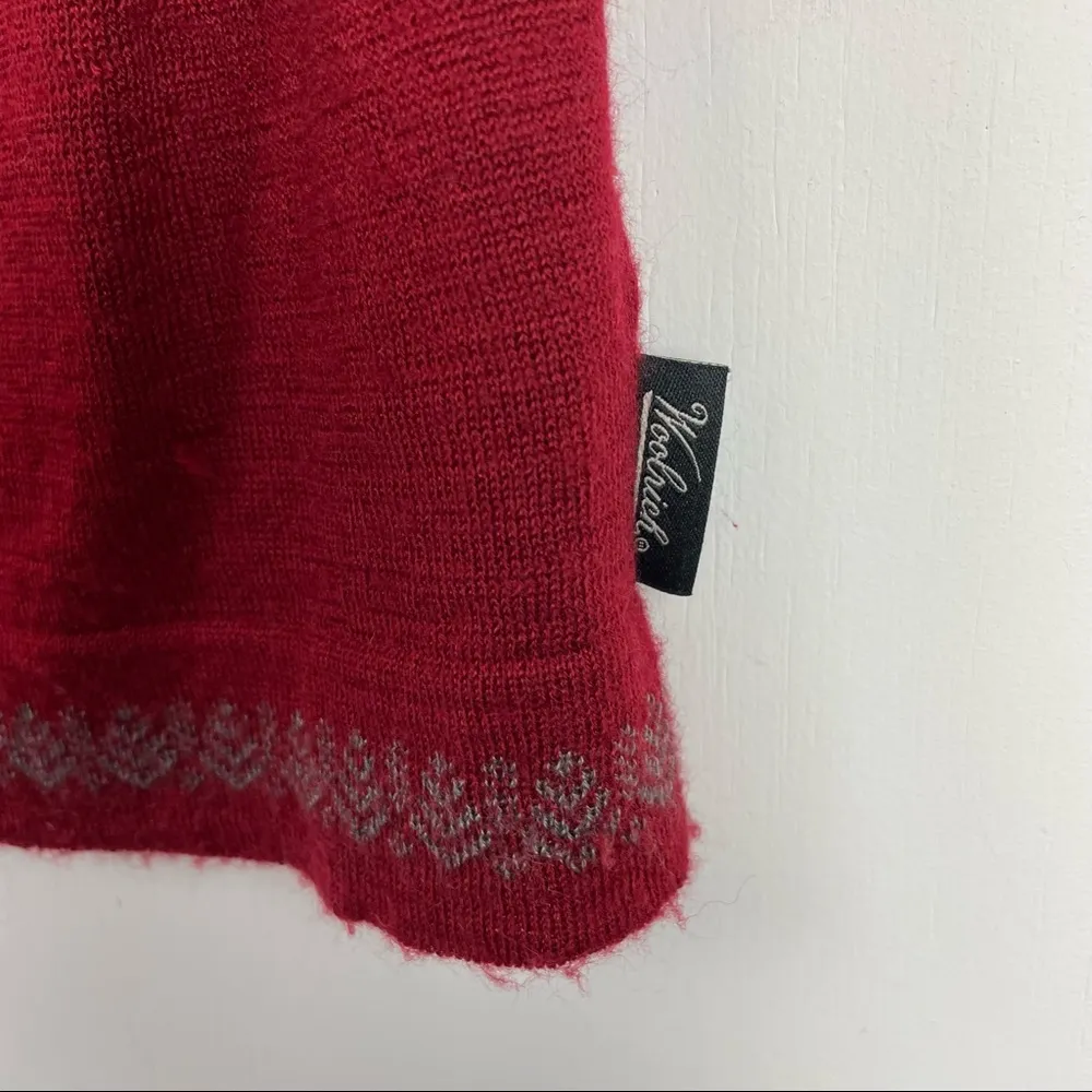 Woolrich Women's XL Acrylic Merino Wool Full Zip Fair Isle Lightweight Sweater - Image 11