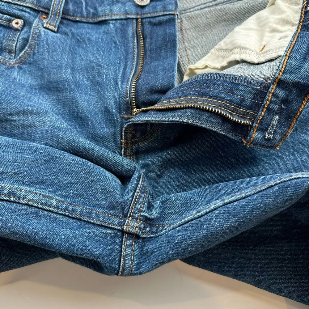 Abercrombie & Fitch Mid Rise 90s Straight Jean Dark Size 32 14r - Image 9