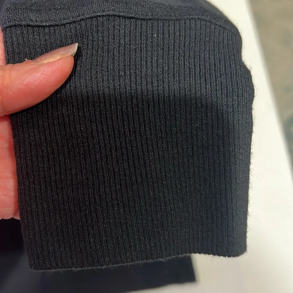 Athleta Nirvana Twist Front Sweatshirt Womens size M Black Lightweight Stretch - Image 9