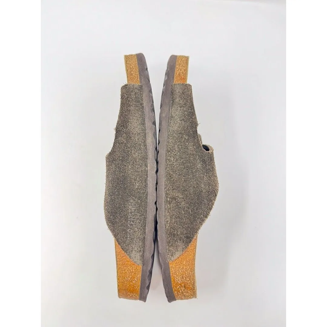 Birkenstock Arizona Adult Sandals Brown Leather Birko Flor Slide Men 7 Women 9 - Image 6