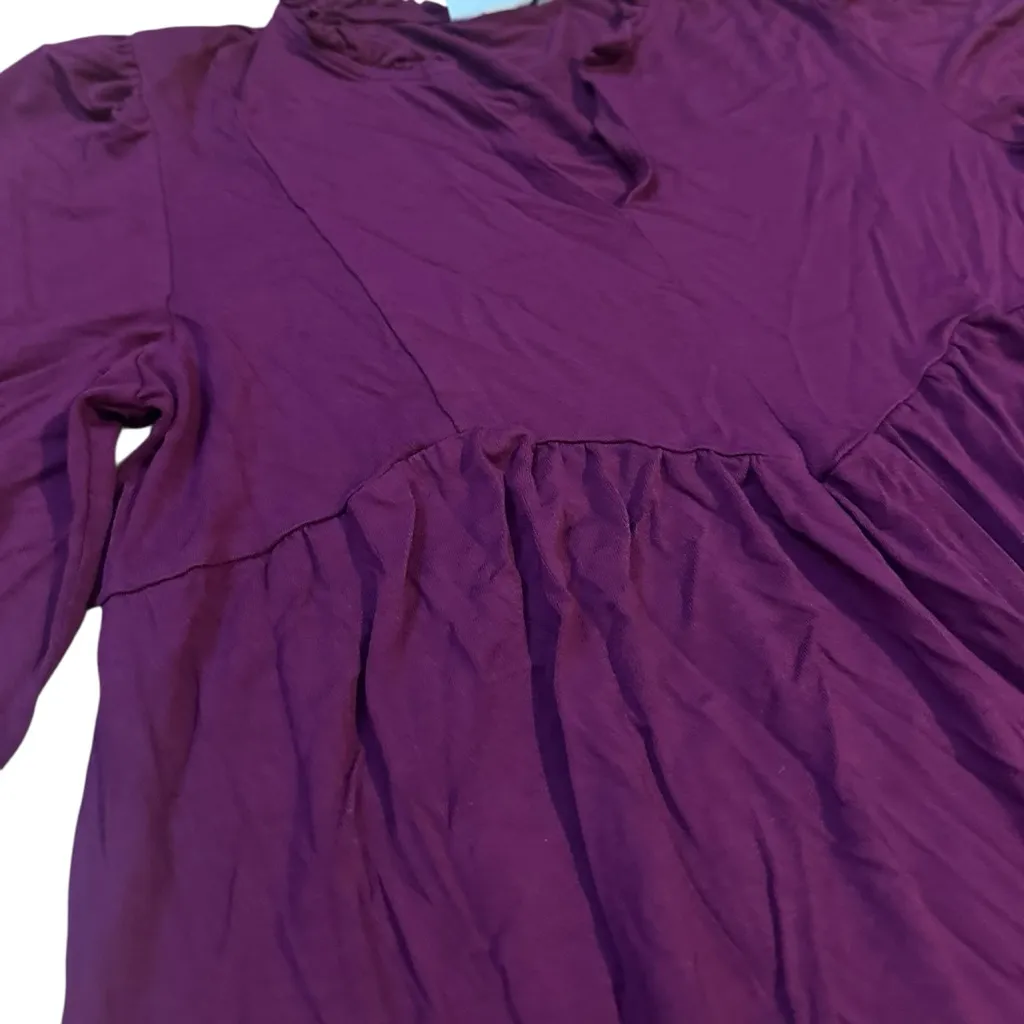 Wonderly  Purple Casual Bishop Sleeve Dress - Image 5