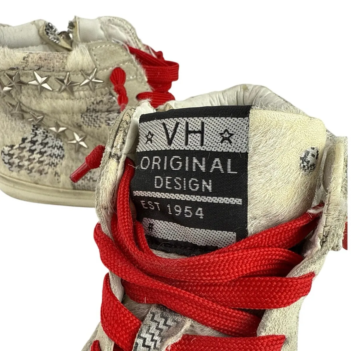 Vintage Havana Women's White Red High Top Trainers Athletic Sneakers Shoes Sz 6 - Image 6